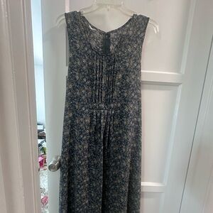 Maternity Dress Floral Blue background